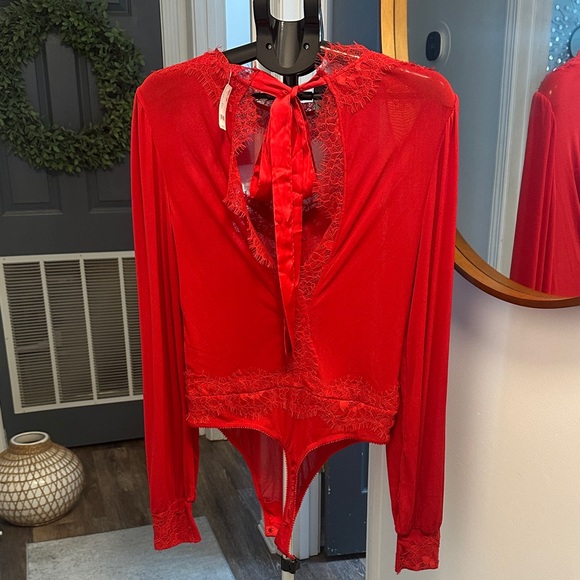 ROMANTIC 💘 Free People Intimately Sweet Nothings Bodysuit Size Large - Picture 6 of 8